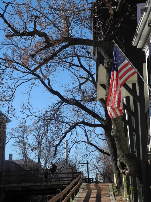 A flag flies in Georgetown