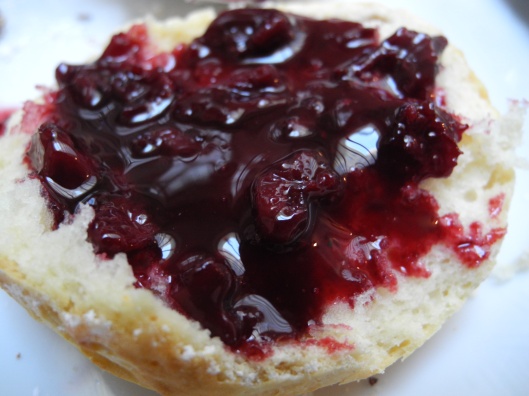 Cherry Jam on a scone