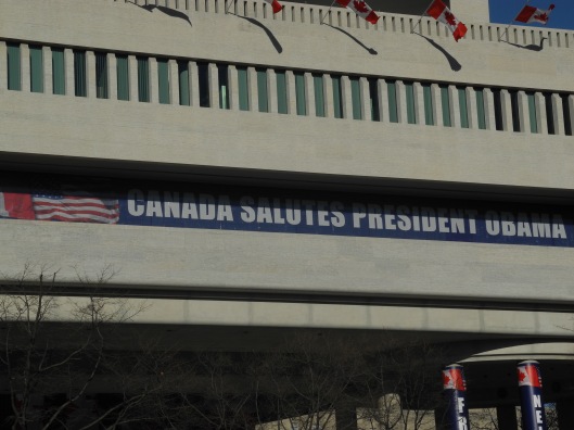 Banners on the Canadian Embassy for the Inauguration