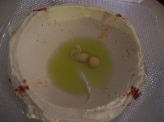 hummus with olive oil